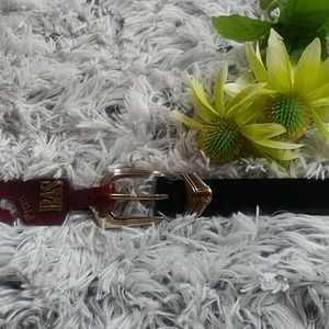 Bas black belt full grain leather size 42 men's